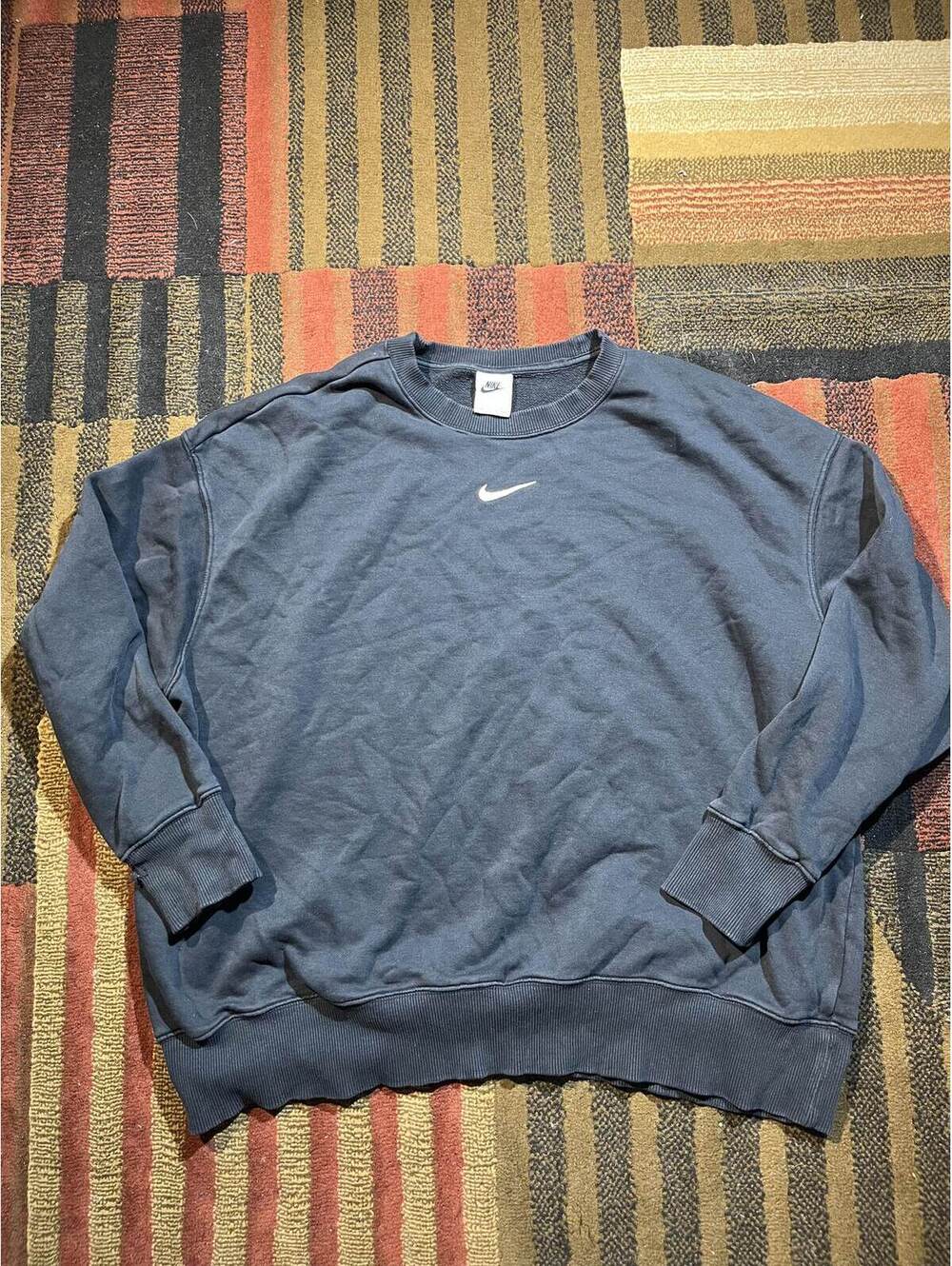 Nike Center Swoosh Crewneck Sweatshirt Large Charcoal